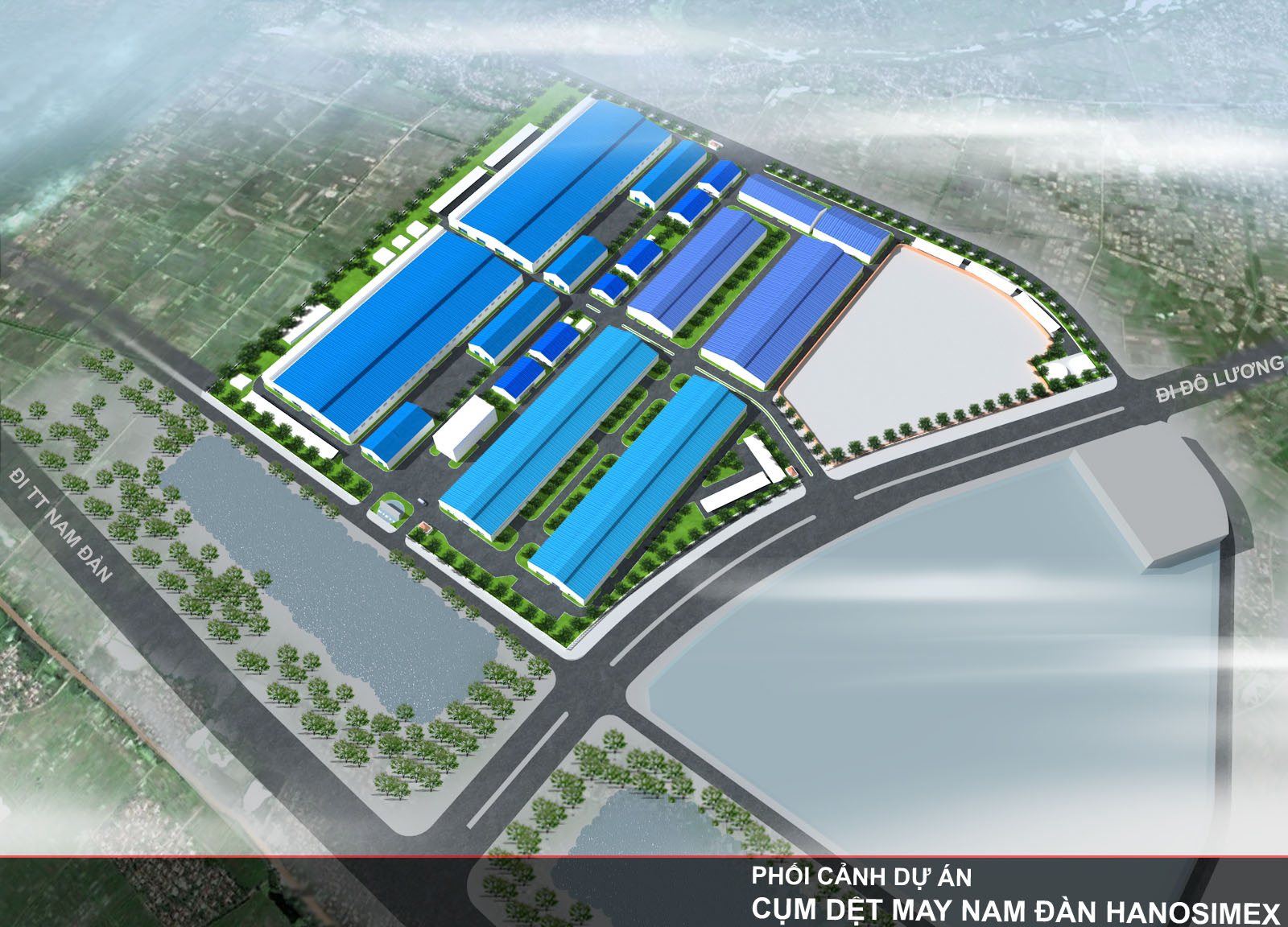 Phối cảnh dự án sợi & may 